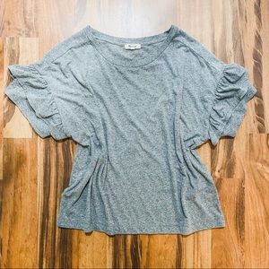 Like New Madewell Double Ruffle Tee